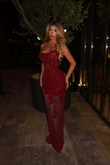 Halter Mermaid Long Prom Dress with Lace Embroidery