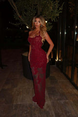 Halter Mermaid Long Prom Dress with Lace Embroidery
