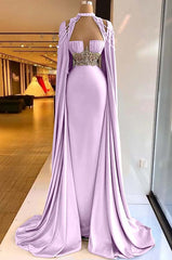 Halter Mermaid Long Prom Dress with Pleated Beading