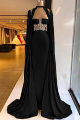 Halter Mermaid Long Prom Dress with Pleated Beading