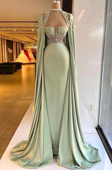 Halter Mermaid Long Prom Dress with Pleated Beading