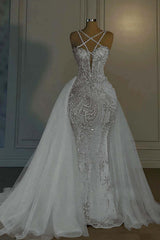 Halter Mermaid Long Prom Dress with Beading Tulle