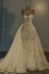 Halter Mermaid Long Prom Dress with Beading Tulle
