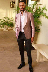 Handsome Business Prom Suits for Guys Three Pieces with Black Jacquard