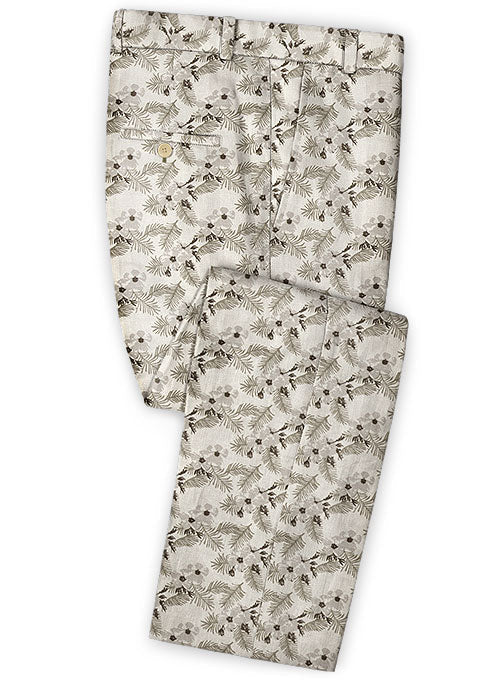 Handsome Flower Printed Casual Prom Outfits, 2 Pieces for Guys