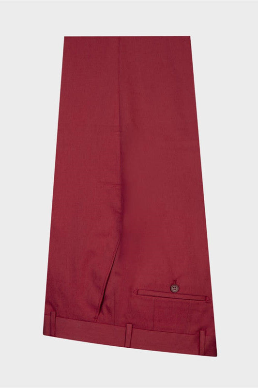 Handsome Red Peaked Lapel Summer Wedding Suit for Men