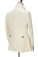 Handsome White One-Button Men's Wearhouse Wedding Suit