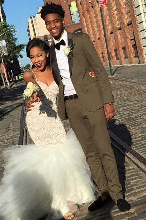 High Quality One Button Aiden Bespoke Prom Suits with Two Pieces for Party Formal