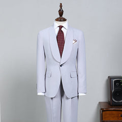 Ivan Blue Two-Piece Bespoke Wedding Suit for Bridegrooms
