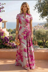 Jacquard Sheath Column V Neck Floor Length Mother of the Bride and Groom Dresses with Ruched Waist