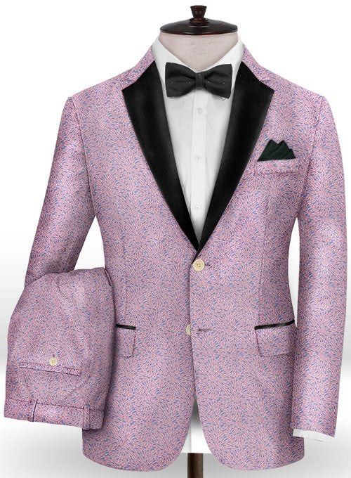 Lavender Jacquard Casual Prom Attire for Guys 2024, Two Pieces