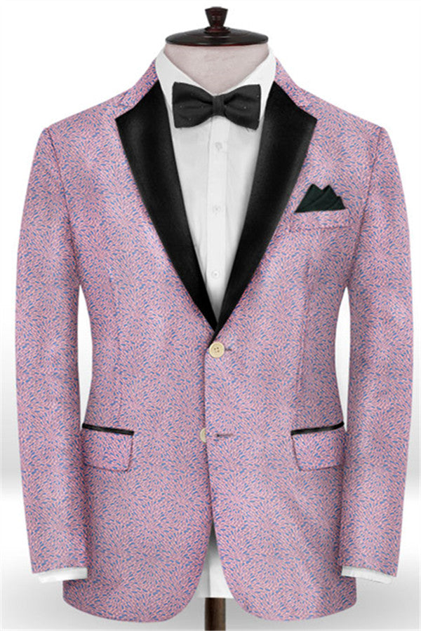 Lavender Jacquard Casual Prom Attire for Guys 2024, Two Pieces