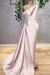 Lilac Off the Shoulder Mermaid Long Prom Dress with Beading