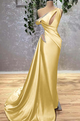 Lilac Off the Shoulder Mermaid Long Prom Dress with Beading