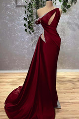 Lilac Off the Shoulder Mermaid Long Prom Dress with Beading