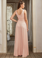 Sexy V-Neck Sleeveless Floor Length Dress with Slit - Babyonlines