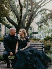 Long Mermaid Off-the-shoulder Lace Wedding Dress