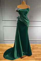 Off the Shoulder Mermaid Long Prom Dress with Beading and Ruffles