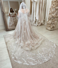 Long Plus Size Sweetheart A-Line Wedding Dress with Lace Sleeves