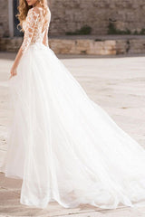 Long Sleeve Lace Mermaid Wedding Dress