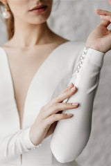 Long Sleeve Tulle Wedding Dress