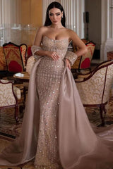 Luxurious Off-the-Shoulder Long Mermaid Formal Evening Dresses with Beaded