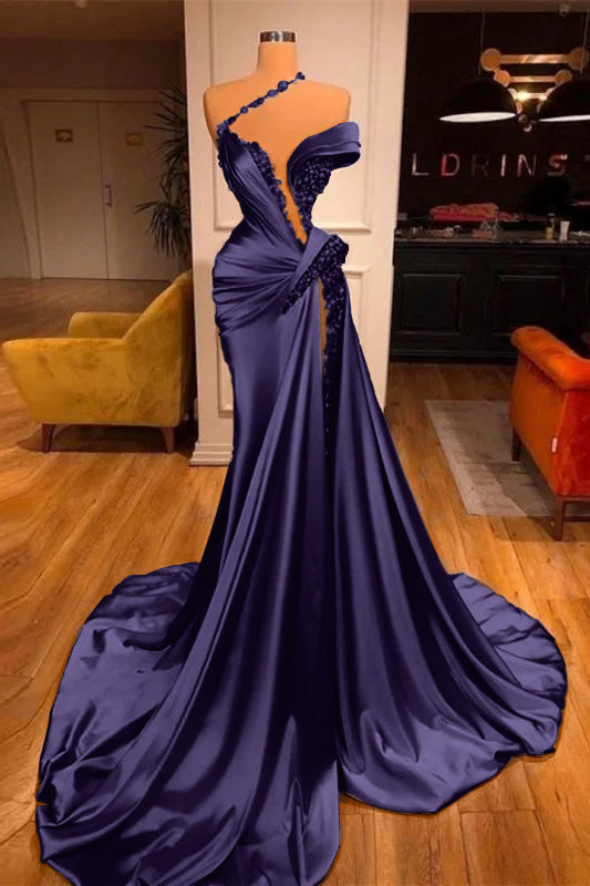 Off the Shoulder Mermaid Long Prom Dress with Beading Split