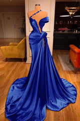 Off the Shoulder Mermaid Long Prom Dress with Beading Split