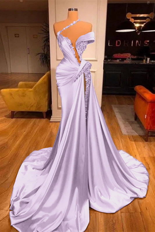 Off the Shoulder Mermaid Long Prom Dress with Beading Split