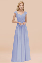 Modest Chiffon Sweetheart Sleeveless Affordable Bridesmaid Dresses with Ruffles-Babyonlines