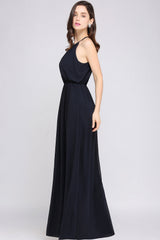 Modest High-Neck Halter Chiffon Junior Bridesmaid Dress Affordable-Babyonlines