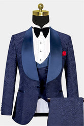 Navy Blue Groomsmen Suit - Three Pieces Tux, On Sale