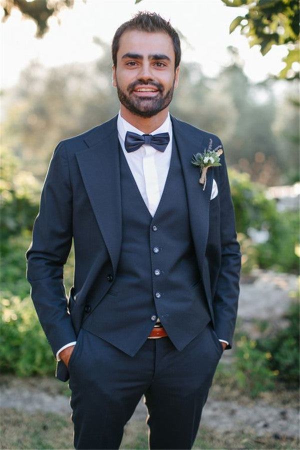 Navy Blue Tuxedo Formal Groom Suit Ideas Slim Fit Online