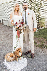 New Arrival Casual Linen Beach Wedding Suit for Summer Parties