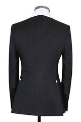 New Beach Wedding Suit with Black Shawl Lapel for Groom