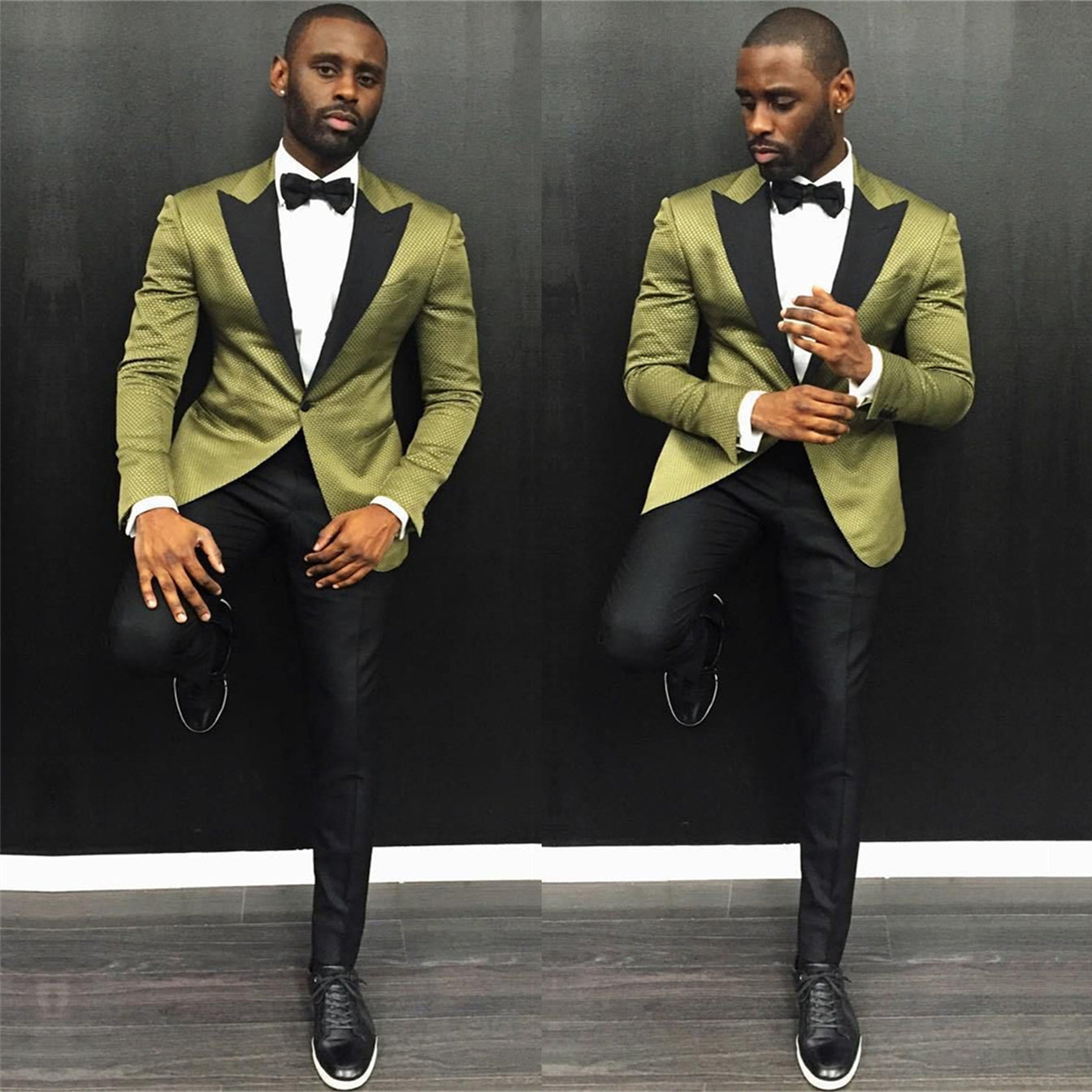 New Black Lapel One-Button Bespoke Formal Dinner Suit for Men