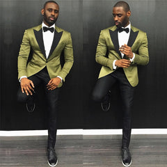 New Black Lapel One-Button Bespoke Formal Dinner Suit for Men