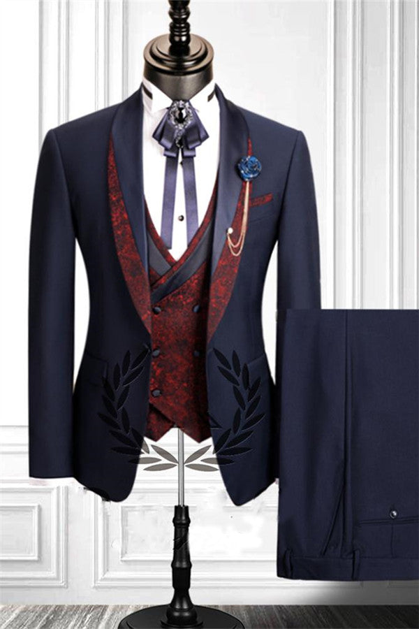New Black Prom Outfits for Men Three Pieces with Notched Lapel