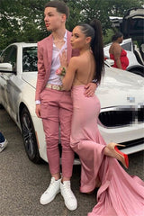 Newest Casual Pink Wedding Suit for 2024 Groom