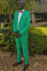 Newest Green Elegant Formal Business Prom Suit for Men with Notched Lapel