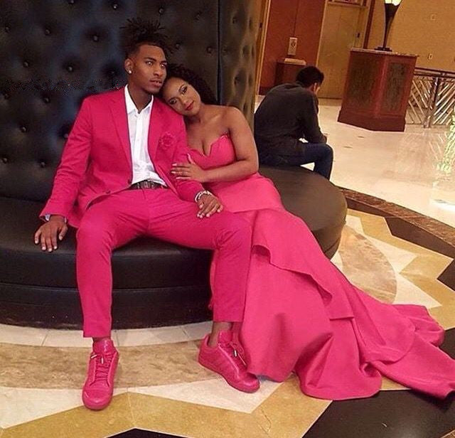 Notched Lapel Prom Suit - William Party Bespoke for Man, Fuchsia