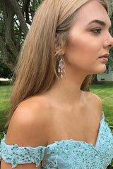 Off Shoulder Two Piece Homecoming Dress with Lace Top