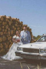 Babyonlines Off-the-Shoulder Ball Gown Plus Size Tulle Wedding Dresses