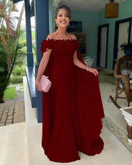 Off the Shoulder Mermaid Long Prom Dress with Appliques