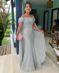 Off the Shoulder Mermaid Long Prom Dress with Appliques