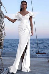 Off the Shoulder Mermaid Long Prom Dress with Sequins