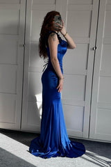 Off the Shoulder Mermaid Long Prom Dress with Ruffles