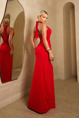 One Shoulder Sweetheart Long Pleated Prom Dress with Split