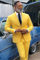 Party Prom Yellow Suit - Peaked Lapel, On Sale for Man