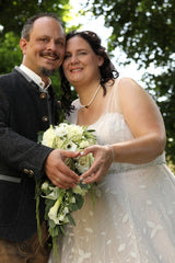 Babyonlines Plus Size Sleeveless Tulle Wedding Dresses with Lace Applique